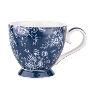 Filiżanka do kawy i herbaty porcelanowa Elisabeth 350 ml granatowa