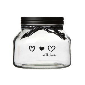 Słoik / pojemnik szklany na produkty sypkie 2000 ml With Love