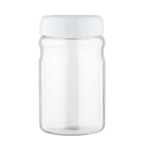 Słoik / pojemnik szklany na produkty sypkie z zakrętką 1,4 l szary