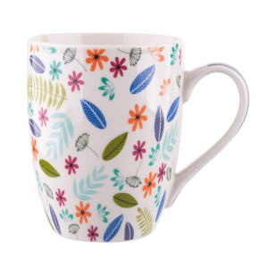 Kubek do kawy i herbaty porcelanowy Folk 300 ml