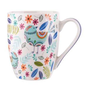 Kubek do kawy i herbaty porcelanowy Folk 300 ml