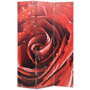 Składany parawan, 120x170 cm, czerwona róża
