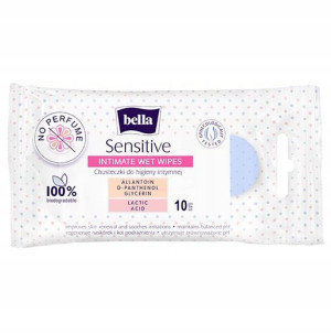 BELLA Chusteczki do higieny intymnej SENSITIVE 20 sztuk
