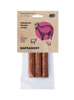 HAPPY SNACKY NAPSANOSY Przysmaki dla psa kabanosy z Kozy 73g