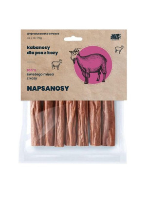 HAPPY SNACKY NAPSANOSY Przysmaki dla psa kabanosy z Kozy 170g