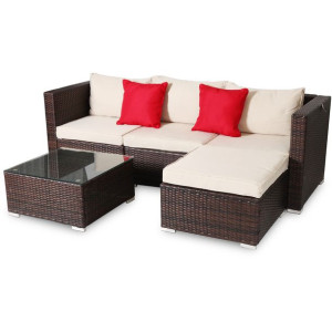 MEBLE OGRODOWE zestaw komplet SOFA narożnik ogród stolik