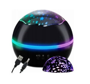 Lampka Nocna Projektor Gwiazd Magiczna Kula Led
