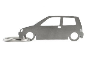 Brelok Fiat Cinquecento stal nierdzewna
