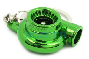 Brelok turbina Zielony Chrom