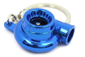 Brelok turbina Niebieski Chrom