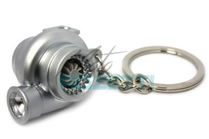 Brelok turbina podwójna Srebrny Mat