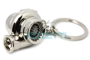 Brelok turbina podwójna Chrom