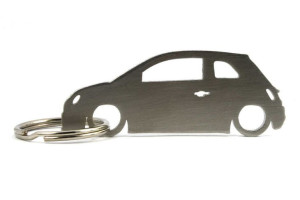 Brelok Fiat 500 3d stal nierdzewna