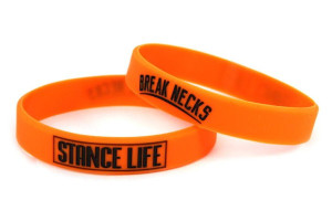 Opaska silikonowa z nadrukiem na rękę Stance Life Pomarańczowa