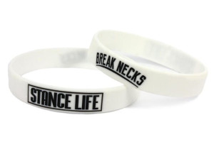 Opaska silikonowa z nadrukiem na rękę Stance Life Biała