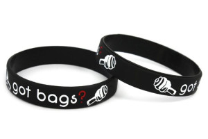 Opaska silikonowa z nadrukiem na rękę Got Bags ? Czarna