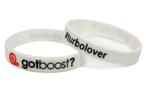 Opaska silikonowa z nadrukiem na rękę Got Boost Turbolover Biała