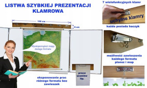 Ścienna listwa szybkiej ekspozycji - Klamrowa