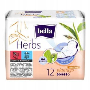 BELLA Podpaski HERBS SENSITIVE PLANTAGO 12 sztuk