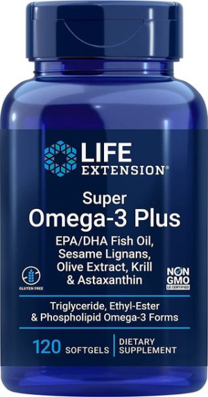 Super Omega-3 Plus EPA/DHA z Lignanami Sezamowymi, Ekstraktem z Oliwek, Ole
