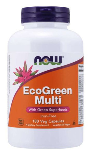 EcoGreen Multi - Zestaw Witamin i Minerałów bez Żelaza (180 kaps.)