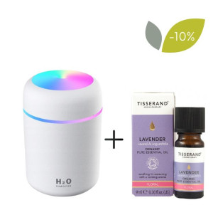 Zestaw: Dyfuzor do olejków Appio (kolor biały) + Lavender Organic - Olejek