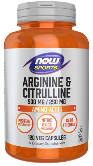 L-Arginine 500 mg + L-Citrulline 250 mg (120 kaps.) (120 kaps.)
