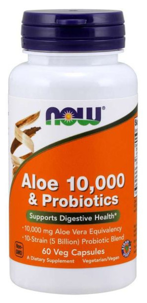 Aloes koncentrat z Liści Aloesu + 10 szczepów bakterii (60 kaps.)