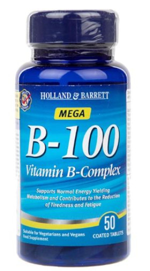 Vitamin B Complex B-100 (50 tabl.)