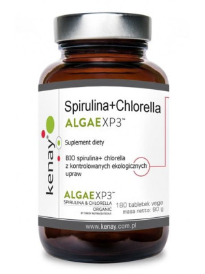 Spirulina + Chlorella ALGAEXP3 (180 tabl.)