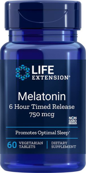 Melatonin 750 mcg 6 Hour Time Release (60 tabl.)