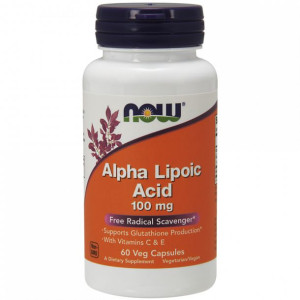 ALA - Kwas Alfa Liponowy 100 mg + Kwas Askorbinowy + Witamina E (60 kaps.)