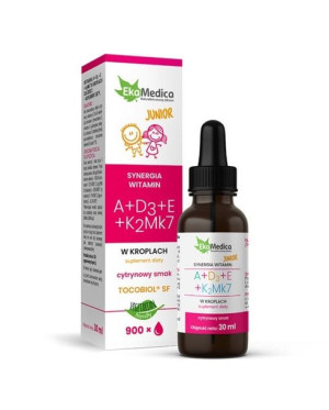 Witamina A + D3 + E + K2 MK-7 Junior w kroplach (30 ml)
