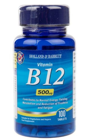 Witamina B12 500 mcg (cyjanokobalamina) (100 tabl.)