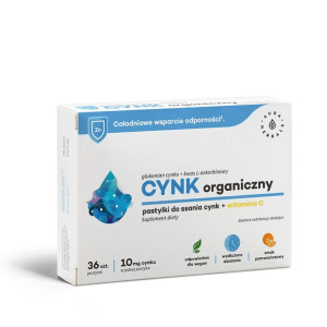 Cynk organiczny (10 mg) + Witamina C (36 tabl.)
