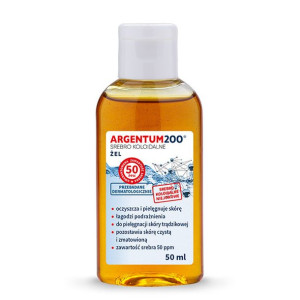 Argentum 200 Srebro Koloidalne - 50 ppm - Żel do twarzy i rąk  (50 ml)