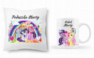 Zestaw Poduszka + Kubek + Imie My Little Pony