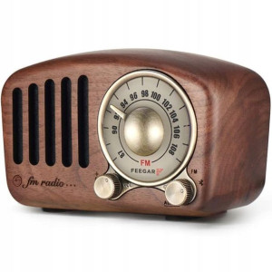 Feegar Retro Kuchenne Drewniane Radio Fm Bt Sd 10H