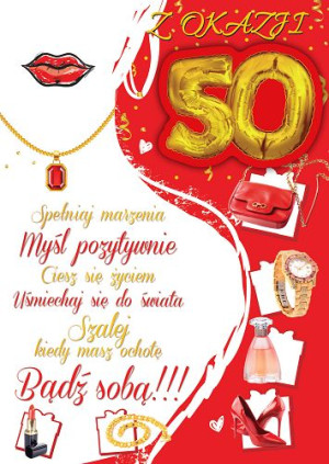 Kartka na 50 urodziny dla Kobiety Party23