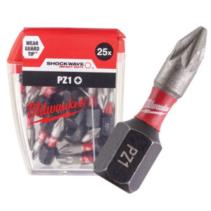 Końcówka śru Pz1 x 25mm udar 25szt  MILWAUKEE