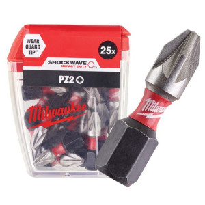 Końcówka śru Pz2 x 25mm udar 25szt  MILWAUKEE