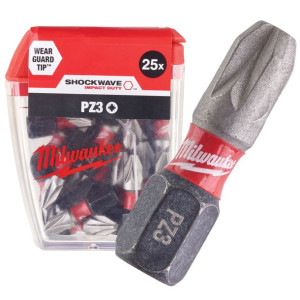 Końcówka śru Pz3 x 25mm udar 25szt  MILWAUKEE