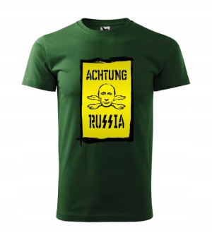 Koszulka z nadrukiem Putin ACHTUNG RUSSIA XXL