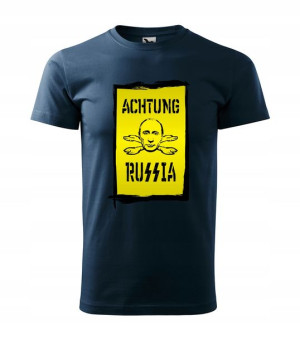 Koszulka z nadrukiem Putin ACHTUNG RUSSIA XXL