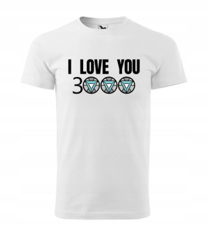 Koszulka dla niego I LOVE YOU 3000 ver 2 S