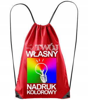 Plecak Worek Z Własnym Nadrukiem Energy Czerwony