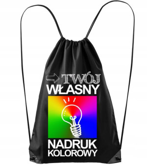 Plecak Worek Z Własnym Nadrukiem Energy Czarny