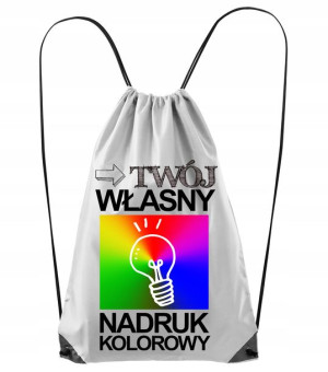 Plecak Worek Z Własnym Nadrukiem Energy Biały