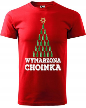 Wymarzona choinka czerwona koszulka świąteczna L