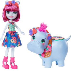 Enchantimals Lalka Hedda Hippo i Lake duże zwierzę Hipopotam GFN56